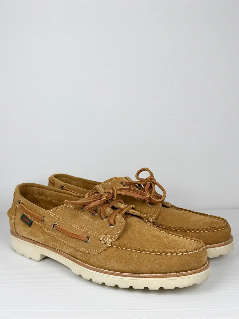 G.H. Bass Ranger Camp Moc Super Lug Tan Suede Boat Shoes Men’s 11.5 D